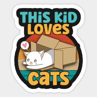Kids This Kid Loves Cats - Cat lover product Sticker